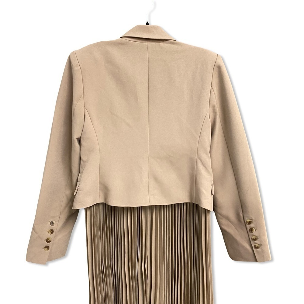 ASTR The Label Sekani Dress Camel Tan Midi Pleated Skirt jacket Revolve M - Picture 7 of 10